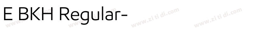 E BKH Regular字体转换